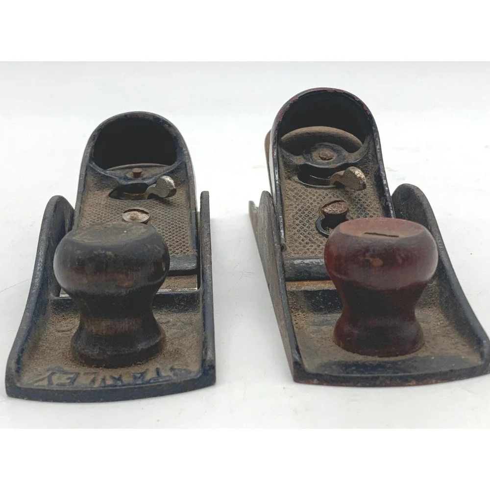 Vintage Block Plane Lot - Stanley No 220 & Complete Unmarked Hand Plane - Picture 6 of 8